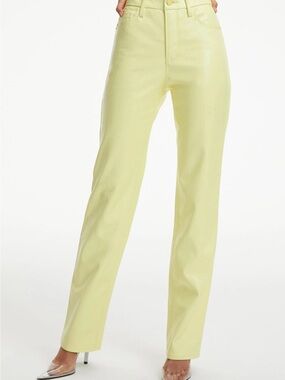 Good American Better Than Leather Icon Pants - Key Lime